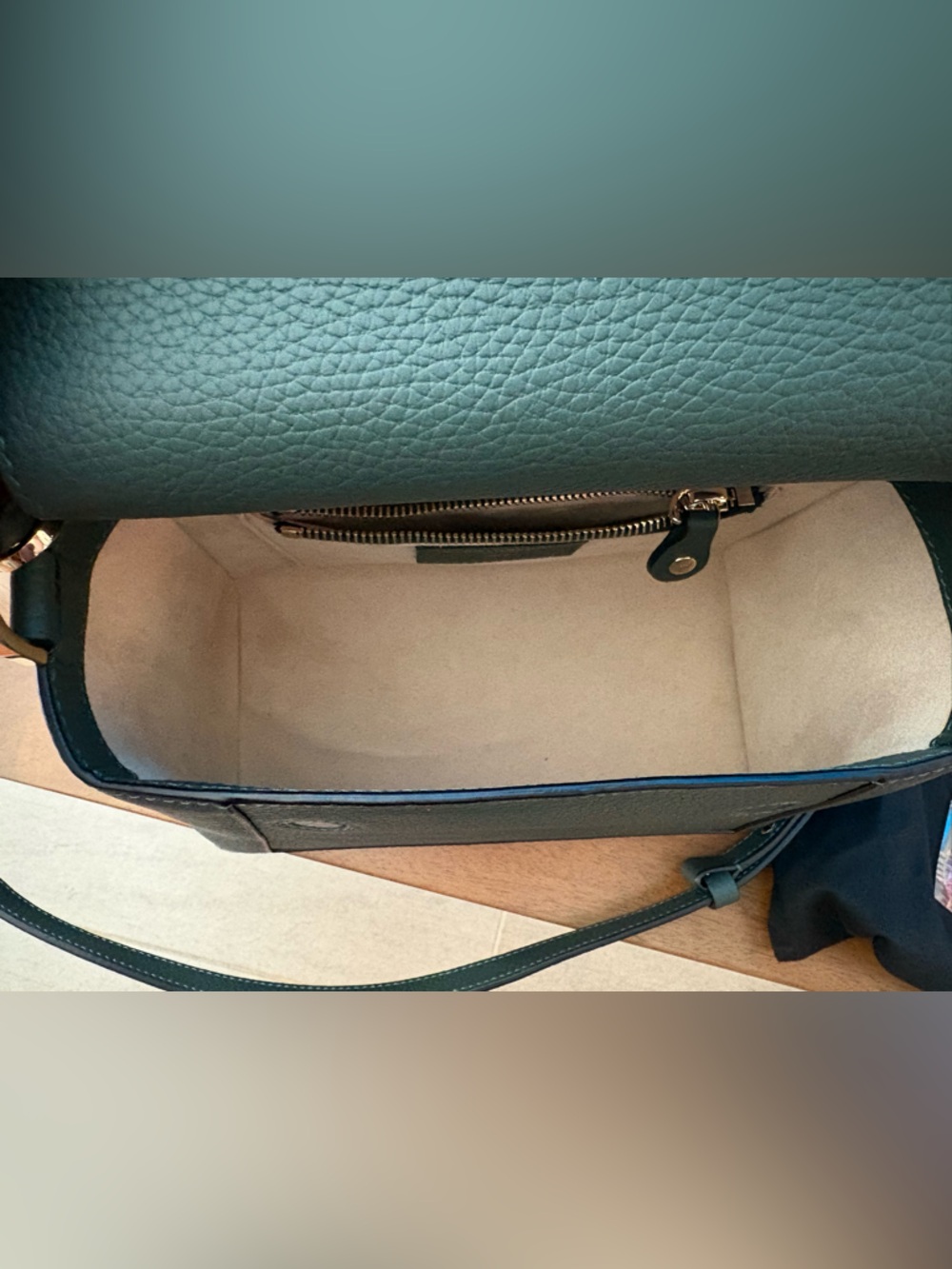 Strathberry Mosaic Top Handle Bag in Bottle Green - comes with bag and box! - Picture 7 of 8